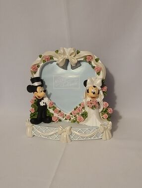Disney Mickey And Minnie Bride And Groom Wedding Frame